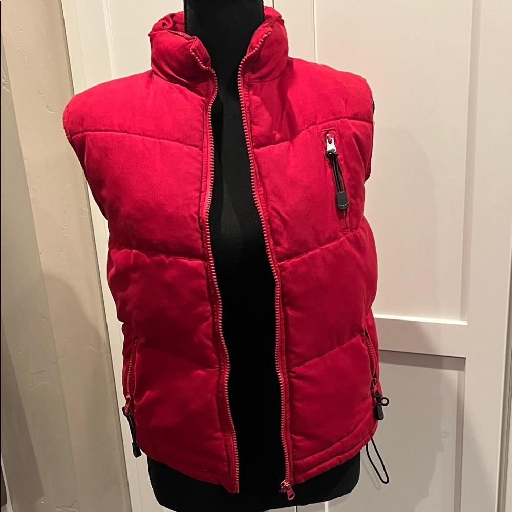 Red Puffer Vest Size XS